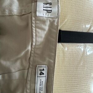 GAP women’s High Rise Stride Ankle Pants - Beige